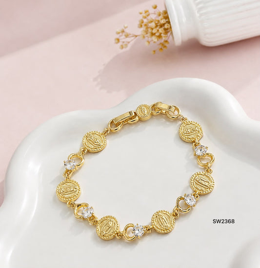 PULSERA RODIO VIRGEN GUADALUPE